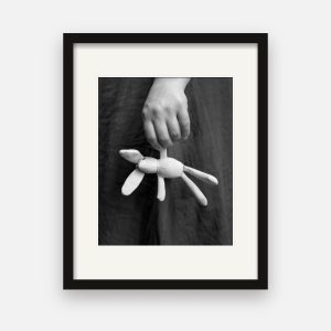Held print 27 · Sunny · A small toy bunny